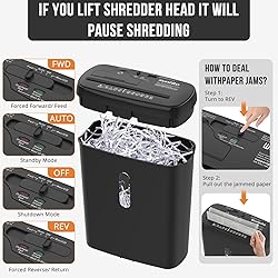 Suntiko 10-Sheet Strip Cut Paper Shredder, P-2