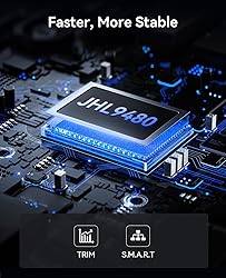 ORICO 80Gbps M.2 NVMe SSD Enclosure, Silent Fanless