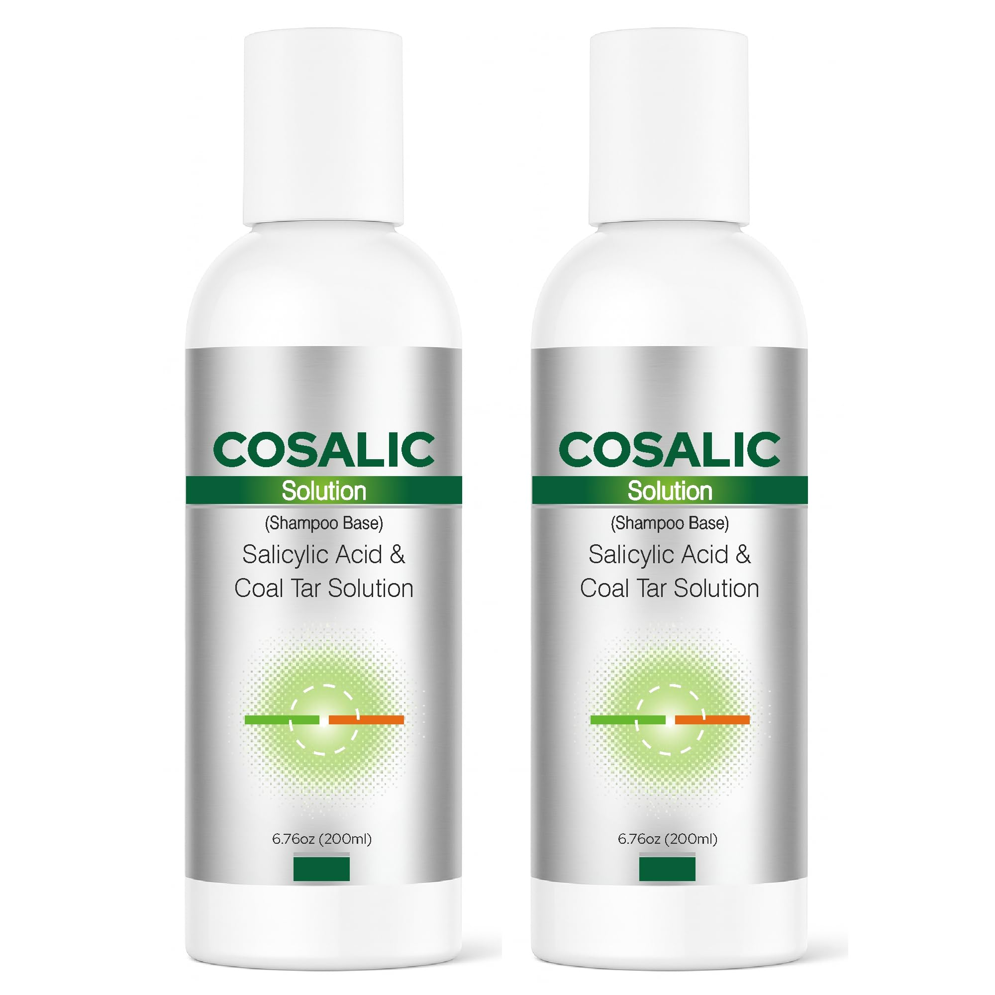 Salve Cosalic Coal Tar Solution Itch Relief Dandruff Free Shampoo/for Psoriasis & Seborrheic Dermatitis - Instant Result - 6.8 Oz(Pack of 2), Natural