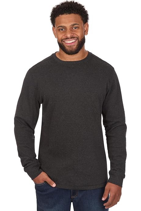 Coleman Long Sleeve Brushed Back Stretch Twill Double Knit Henley 