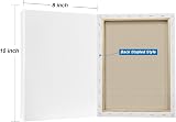 Genixart White Blank Stretched Canvas 20x25cm 6 Pack Primed Professional Artist view 5
