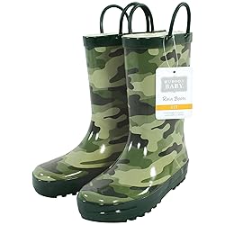 Hudson Baby Kids Rain Boots, Camo, 5 US Unisex