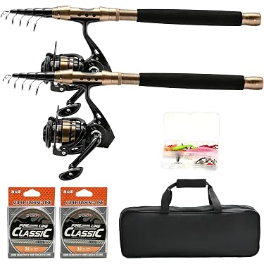 classic spinning combo New Releases: The best-selling new & future releases in Fishing Rod & Reel Combos Lixada 210-80CM Fishing Bag the stainless steel guides Size:7'0