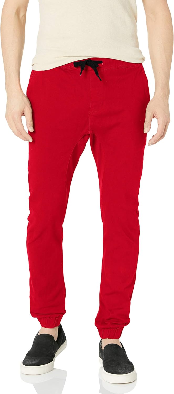Southpole Men's Basic Stretch Twill Jogger Pants-Reg and Big & Tall Sizes: Clothing