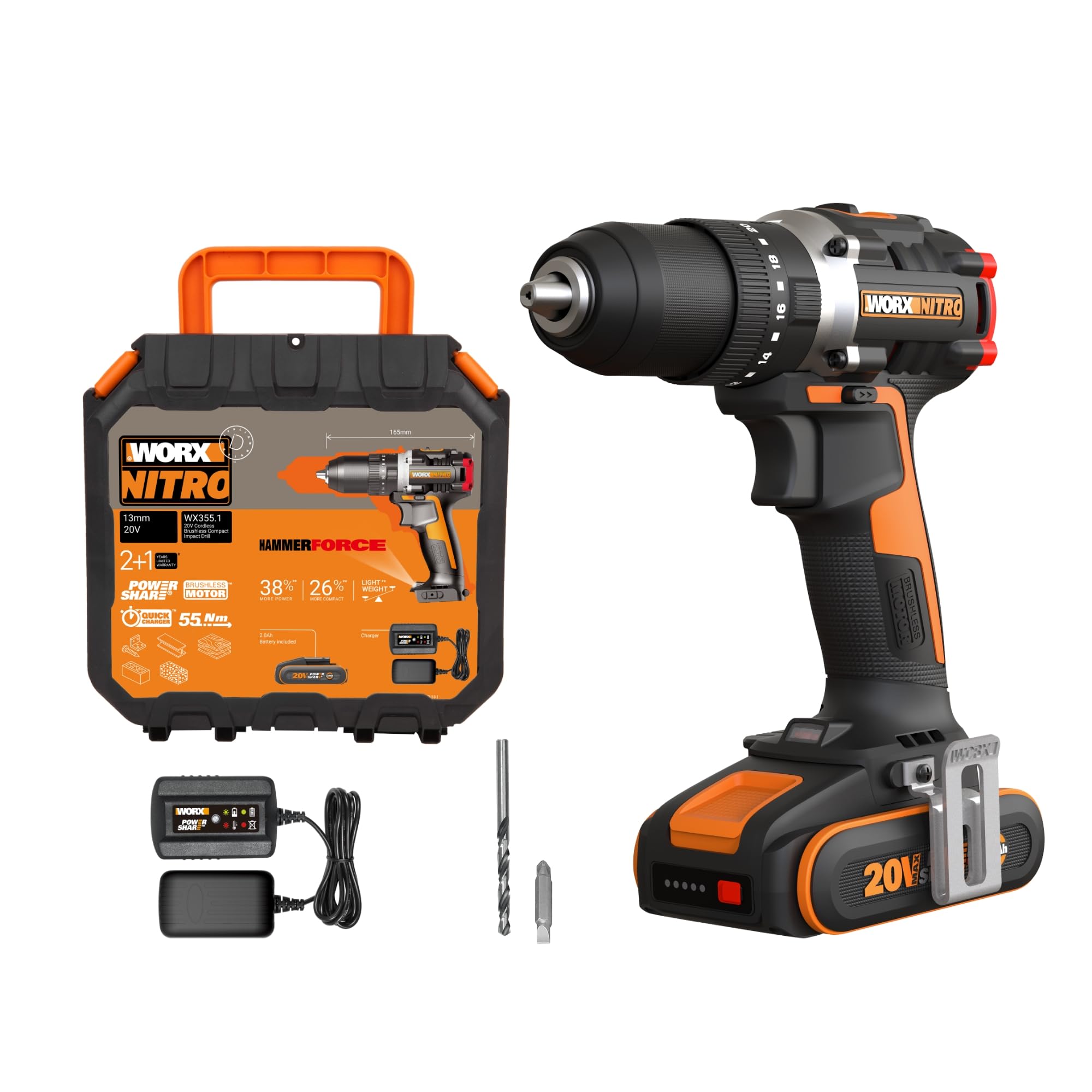 WORX WX355.1 20V Brushless Cor...