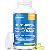 Triglyceride Omega 3 Fish Oil – High EPA & DHA for Eye, Joint, Heart & Brain Support – Omega-3 Fatty Acids - Lemon Flavor – 180 Softgels – 90 Day Supply
