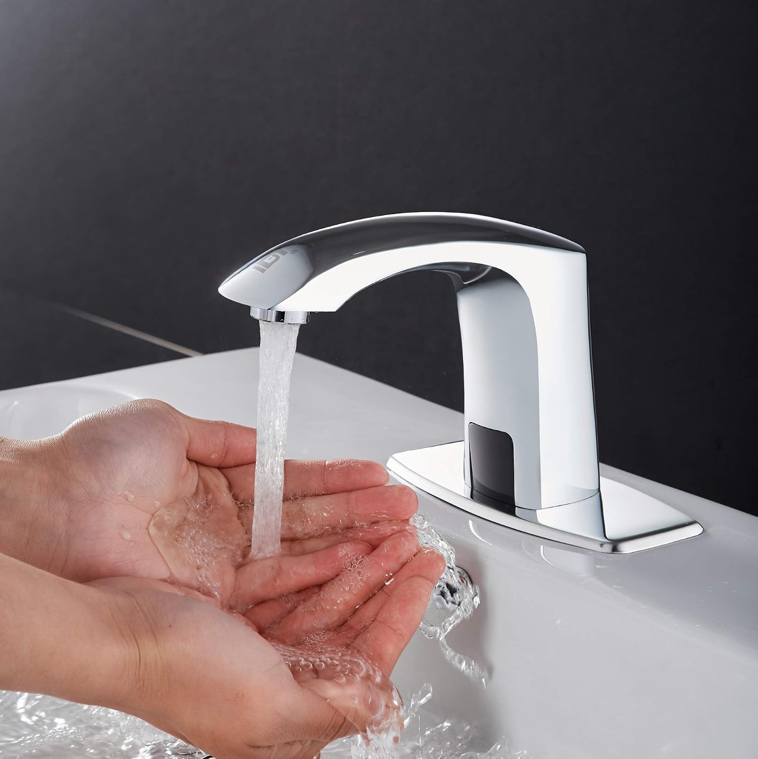Gangang Basin for Bathroom Sink Infrared Sensor Taps Touchless Automatic Faucet Made of Solid Brass Tap Mixer with Cold and Hot Water Mixing Valve … - Image 4