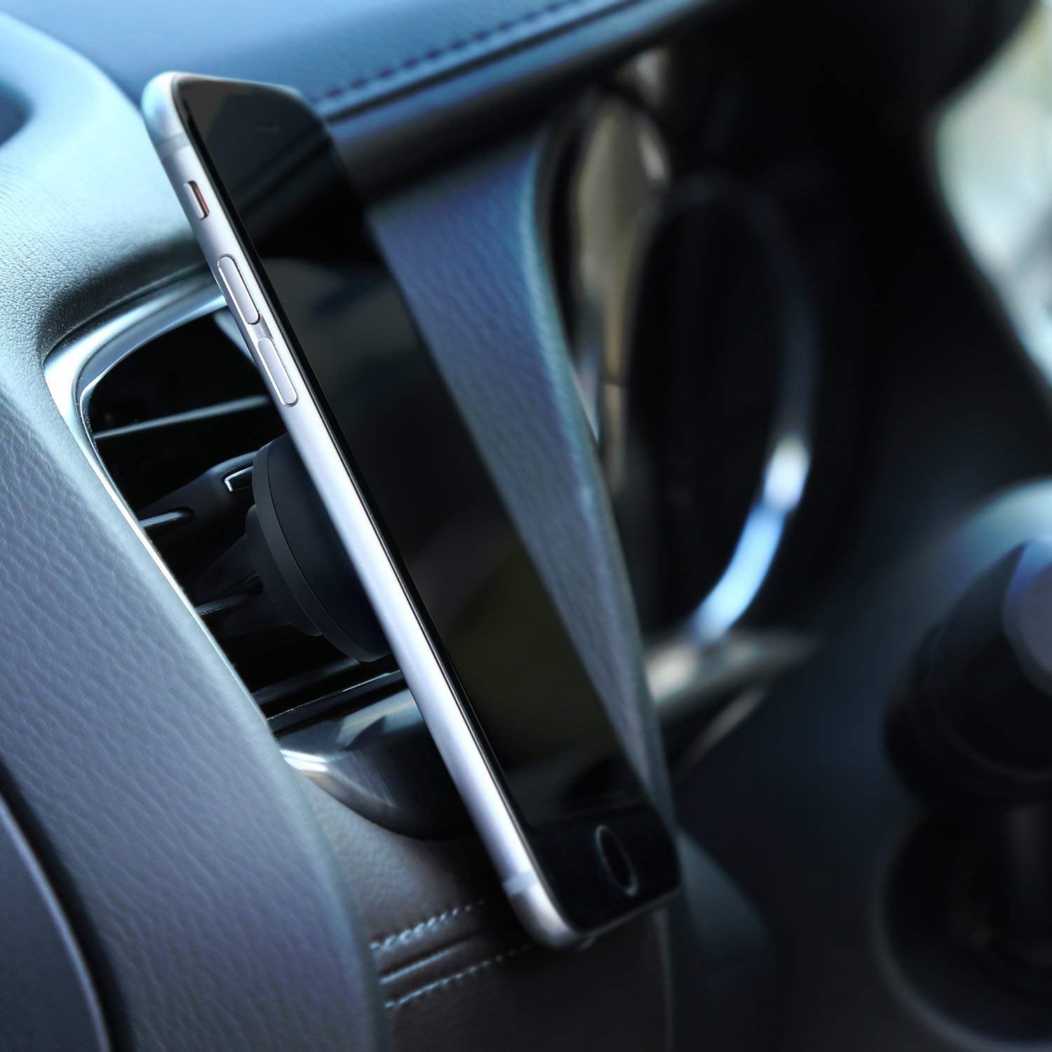 AUKEY Handyhalterung Auto Magnet ( 2 Stücke ) Lüftung KFZ Halterung Universal für iPhone 7/6s/6/5s/5, Samsung S8 und jedes Andere Smartphone Oder GPS - Schwarz