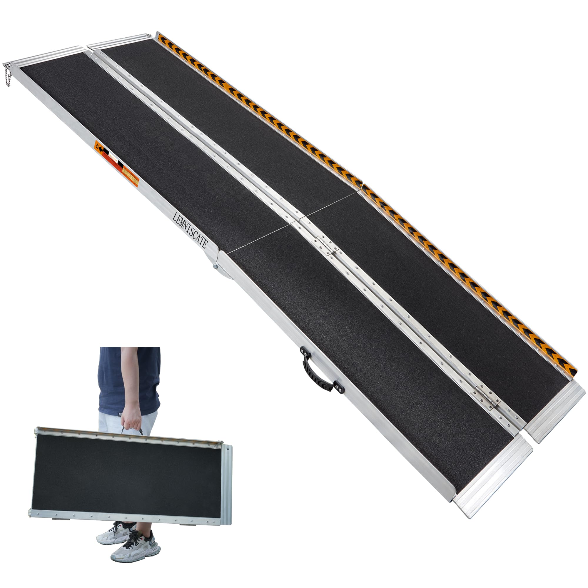 Mua 7FT Wheelchair Ramp, Portable Wheelchair Ramp for Home, Aluminum