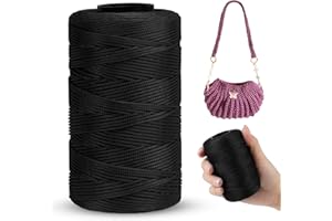 LEREATI Polyester Macrame Cord 1mm x 251yards Polyester Yarn for Crocheting Braided Polypropylene Cord Crochet Bag Cord Macra