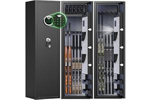 ZenithZest 54" Gun Safe, Digital Quick Access 5-7 Gun Rifle Safe, Gun Safes for Rifles and Shotguns, Rifle Gun Safe with Remo