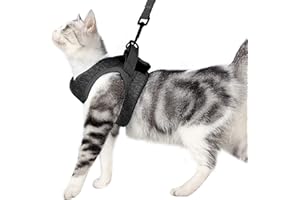 Cat Harness Leash Straps Soft and Comfortable Cat Walking Jacket with Running Cushioning and Escape Proof for Puppies with Ca