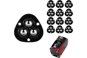 WUHER 12 PCS Small Appliance Caster Wheels Sticky Swivel Sliders Mini Self Adhesive Wheels for Stand Mixers, Coffee Makers, Air Fryers, Appliance Rollers for Kitchen Appliances Countertop (Black)