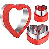 Love Heart Shape Cookie Cutters, Baking Vegetable Shape Cutters, Mini & Medium & Large Cookie Cutters,The Valentine’s Day Coo