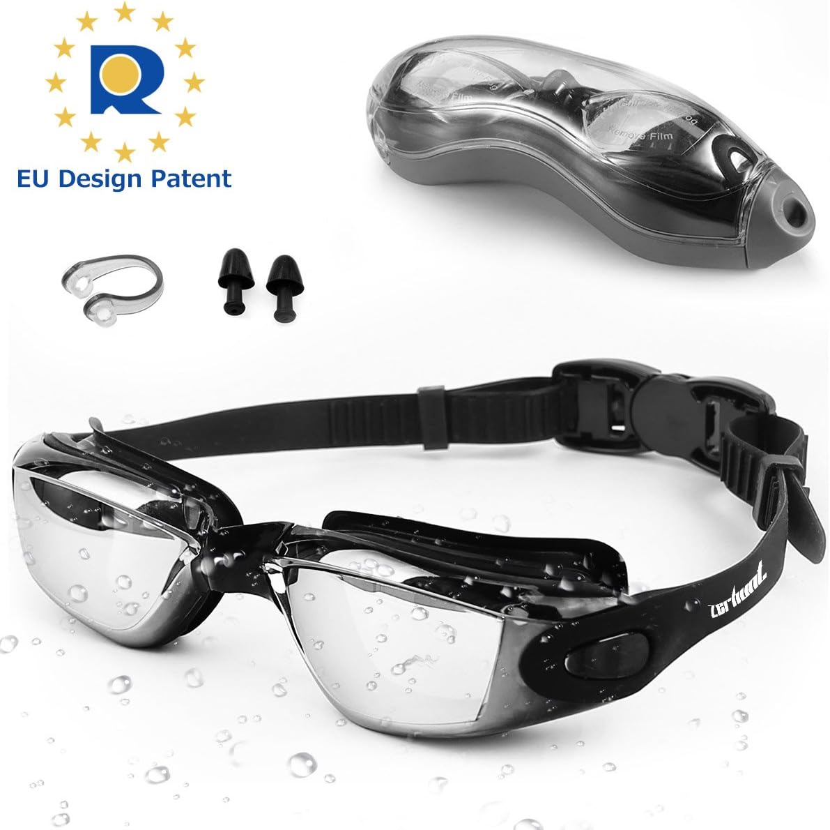 Zerhunt Schwimmbrille schwarz