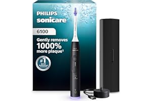 Philips Sonicare 6100 Series Electric Toothbrush - Next-Generation Sonicare Technology, Pressure Sensor, 6 Brushing Settings,