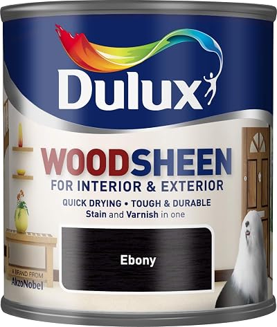 Dulux Woodsheen Ebony 250ml Interior Exterior Wood Finish Satin Sealant