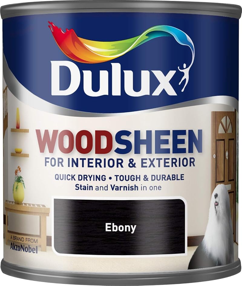 Dulux Woodsheen Ebony 250ml Interior Exterior Wood Finish Satin Sealant