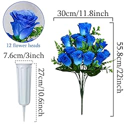 XONOR Artificial Cemetery Flowers, Set of 2