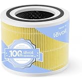 Levoit Core 300-P Air Purifier Replacement Filter, Pet Allergy, 1 Pack | Genuine Core300S-P Filters, Supports HEPA Sleep Mode, High-Efficiency Activated Carbon, Core 300-RF-PA, Yellow