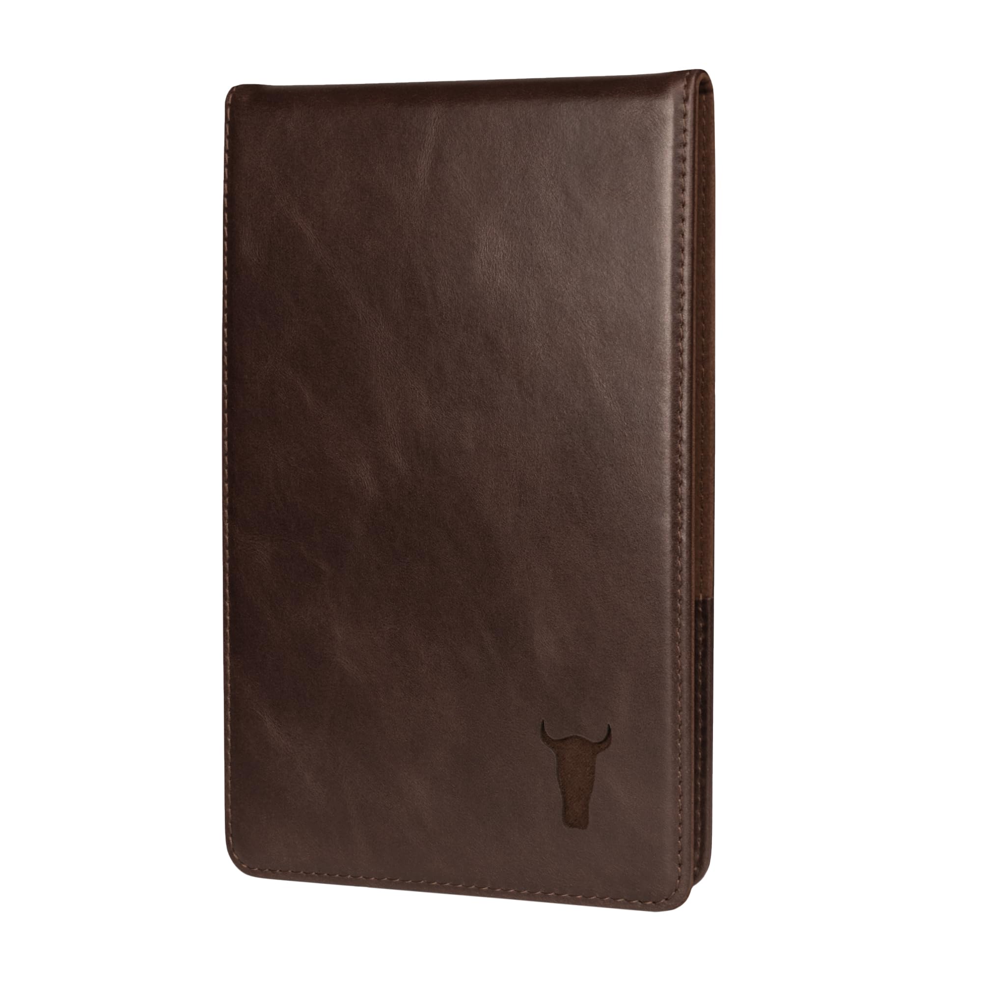 TORRO Golf Scorecard and Yardage Book Holder – Genuine Leather Golf Score Card and Yardage Wallet with Pencil Loop (Dark Brown)