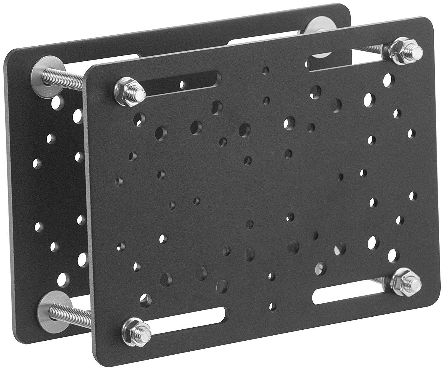 iBolt Forklift and warehouse vehicle Cage/Overhead Guard Bracket/Mount - Made out of heavy gauge steel - for all AMPS, VESA 75, VESA 100, and Gamber-Johnson 2” x 4.09” mounting patterns