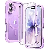 Diaclara Magnetic Designed for iPhone 17 Case 6.3'' [Full Camera Protection] Full Body Bumper with Built in Screen Protector, [Compatible with MagSafe] Military Drop Proof Phone Case, Lavender Purple