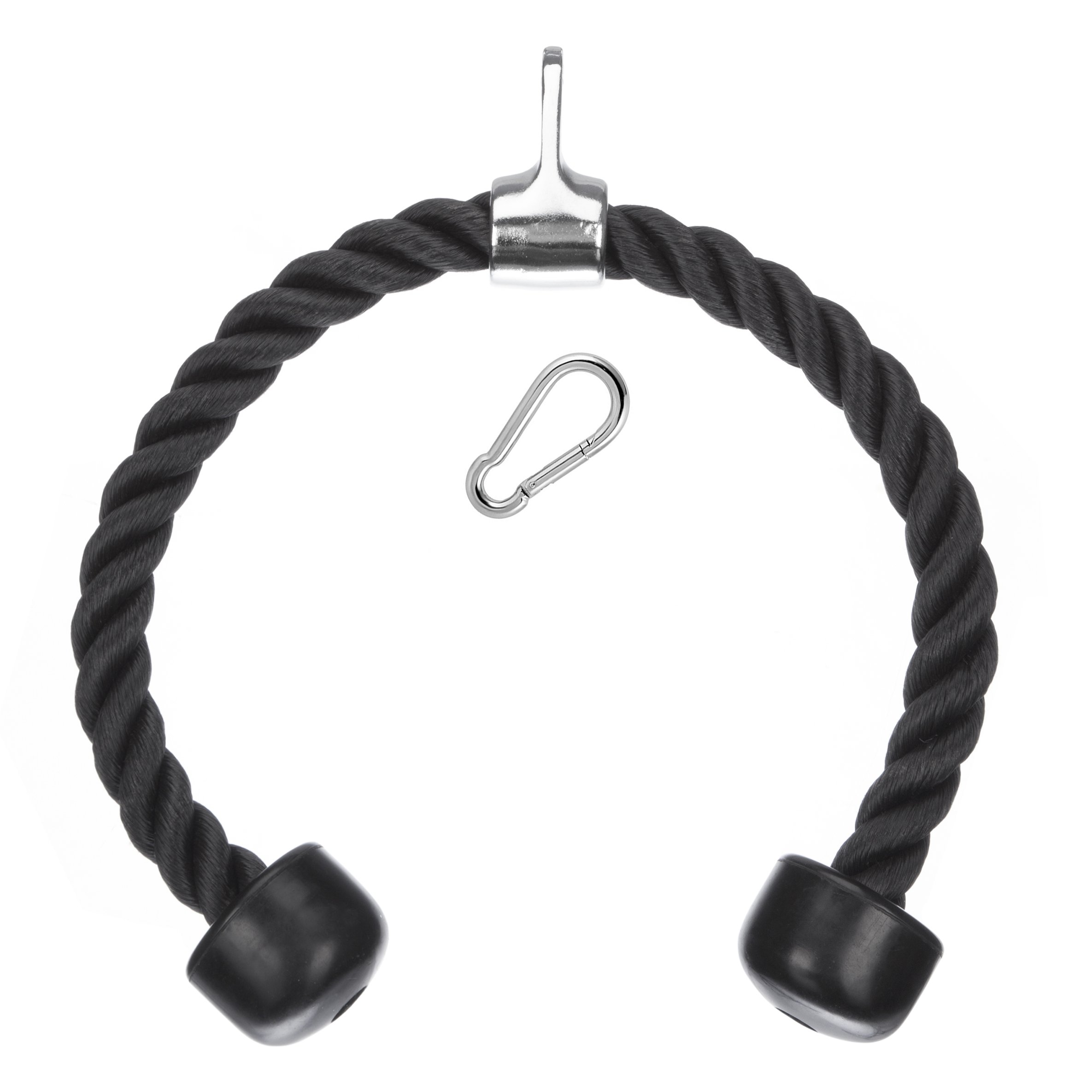 Katai - Tricep Rope Cable Attachment (72cm) – Heavy Duty Nylon Triceps Rope for Cable Machine – Pushdown & Pulldown Gym Handle with Carabiner Clip