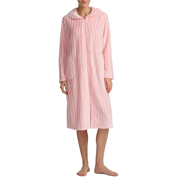ladies zip dressing gowns Ladies Zip Through Terry Towelling Bath Robe Cotton Loungewear Dressing Gown