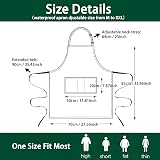 umboom 3 Pack Chef Apron Black Waterproof for Men Women Adjustable 3 Pocket view 2