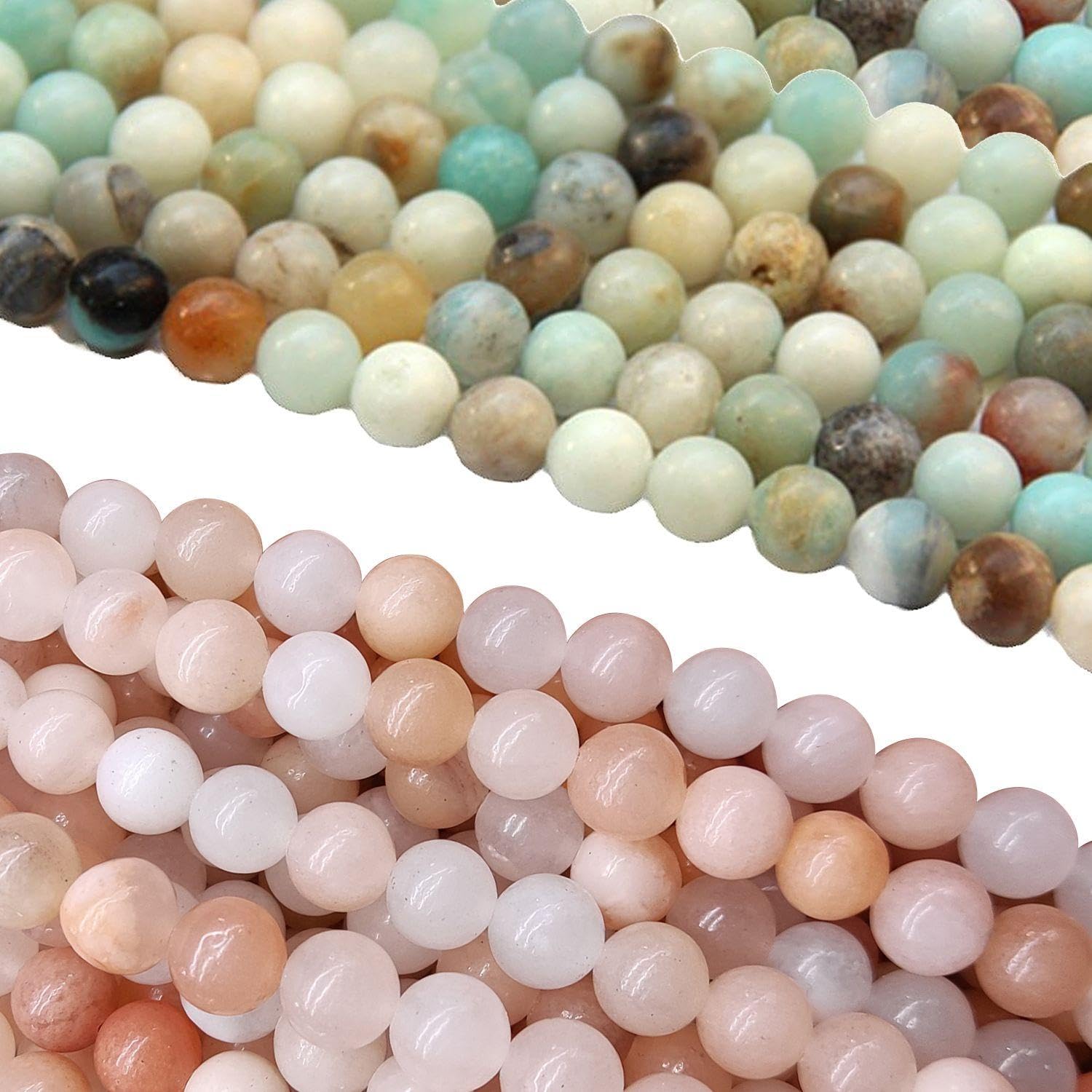 270 Stone Beads - Loose Gemstone Beads for Bracelets, Necklaces & DIY Jewelry Accessories