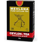 Mevl&acirc;na - Ceylon Earl Grey Black Tea | Loose Leaf | Light Bergamot | 3.52oz | Earl Grey Sri Lankan Black Tea | Premium Whole Leaf Tea | Rich &amp; Smooth Flavor | Perfect for Hot or Iced Brewing |100g