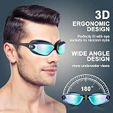 COOLOO Swimming Goggles 2 Pack Anti-Fog UV Protection No Leaks Adults Kids 8+ view 4