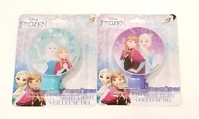 disney frozen lampara de noche led diseno de elsa y anna