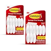 Command Medium Designer Hooks, 18-Hooks, 24-Strips, Damage Free Hanging