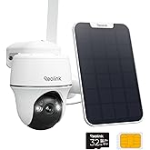 REOLINK 5MP 4G LTE Cellular Security Camera Outdoor, 360° Pan-Tilt, Sim+32GB SD Card Included, Wireless Solar Powered, Color Night Vision, Smart AI Detection, Go PT Plus+Solar Panel, Updated Version