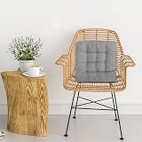 Holdfiturn Grey Seat Pads 40x40cm Cushions with Ties for Dining Chairs view 6