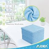 AIDEA Microfibre Cloth 50 Pack 30x30 cm Blue Lint Free Streak Free view 4