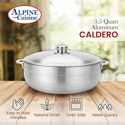 Alpine Cuisine Gourmet Aluminum Caldero Stock Pot