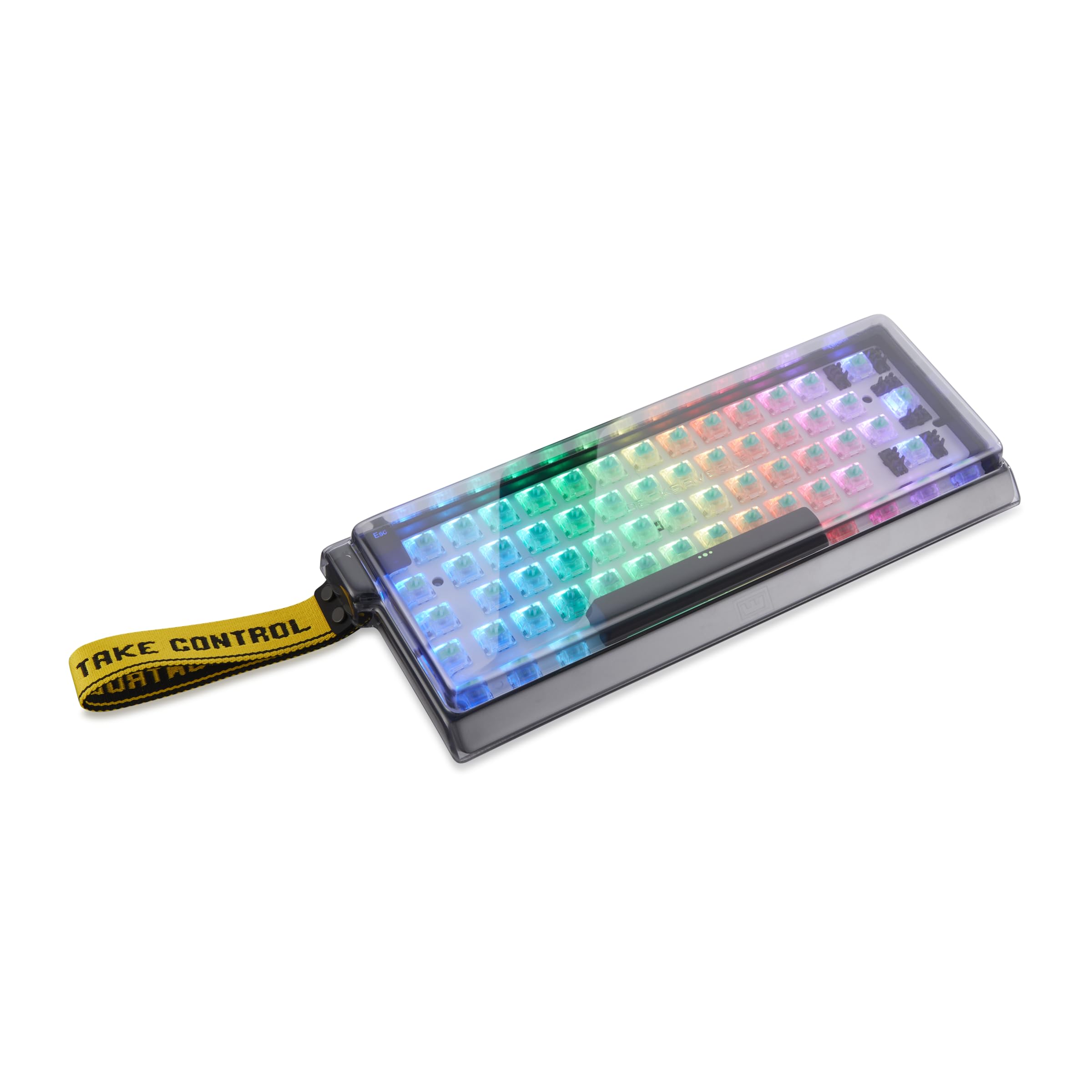 Decksaver cover for Wooting 60HE keyboard series - Smoked/clear protective lid, made in the UK - the gamers' choice for unbeatable protection