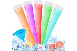 300 Disposable Ice Popsicle Mold Bags Comes with A Funnel, BPA Free Freezer Tubes, Healthy Snack Yogurt Stick Juice Fruit Smo
