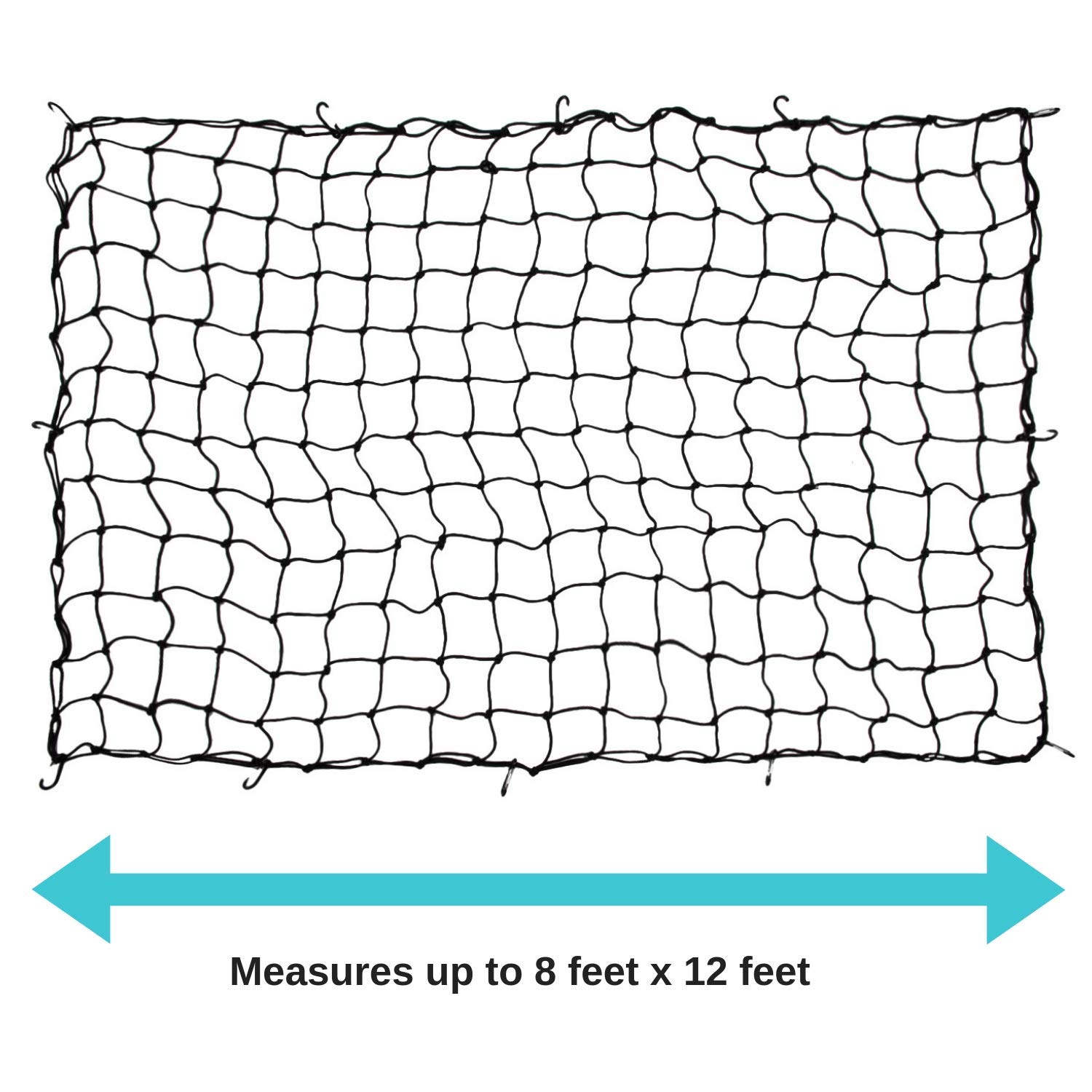 Houseables Bungee Net, Truck Bed Cover, 5mm Thick, 4’ X 6’, Elastic