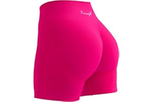 FRESOUGHT Workout Gym Biker Shorts Women High Waisted Seamless Tummy Control Scrunch Butt Lifting Yoga Booty Spandex Shorts