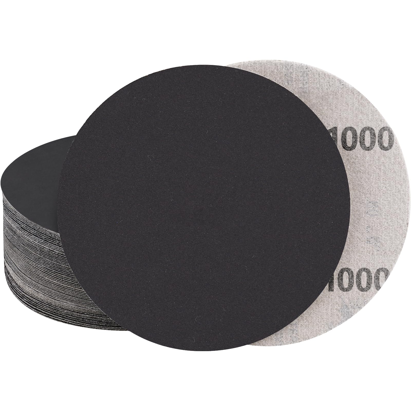 STEBRUAM 30Pcs 150mm Sanding Discs 1000 Grit for Dry and Wet Sanding, Compatible with Random Orbital Sander, Woodworking & Automotive Sandpaper