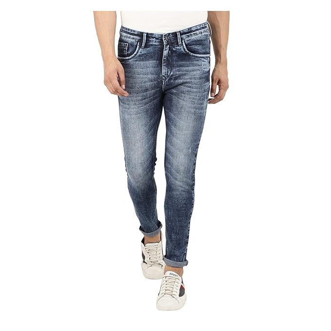Buy VMart Men Solid Medium Rise Ankle Fit Jeans 432792 at Amazon.in