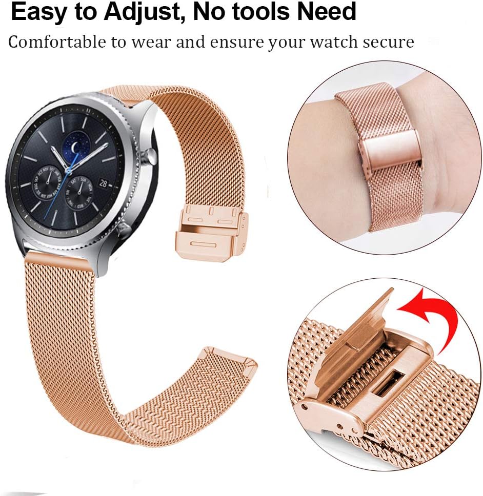 DEALELE Strap Compatible with Samsung Gear S3 / Galaxy Watch 3 45mm - Image 3
