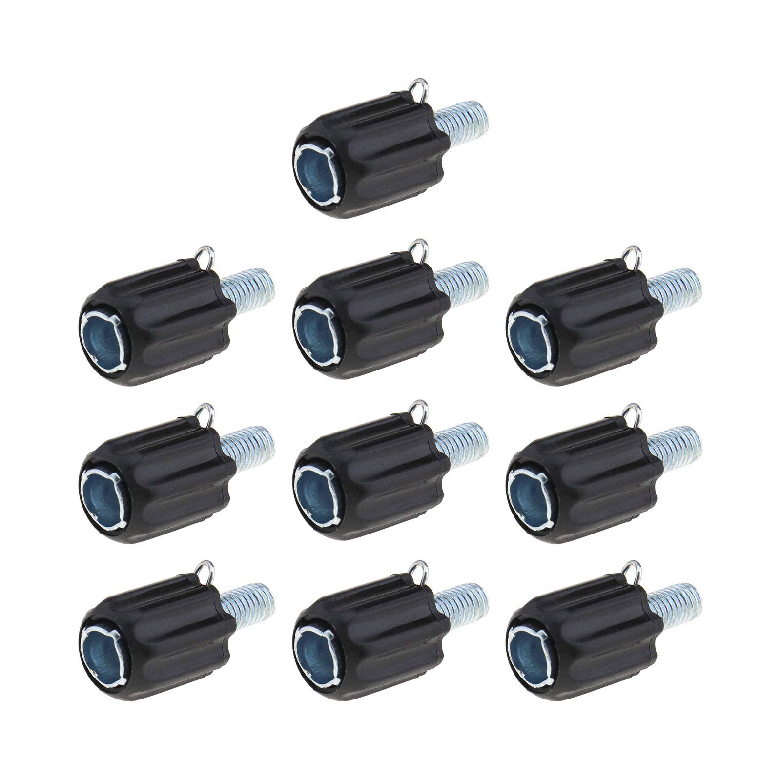 The Lord of the Tools M5 Bicycle Brake Adjustable Screw Fastener Shift Brake Cable Adjusters for Most MTB Mountain Bike Black Pack of 10