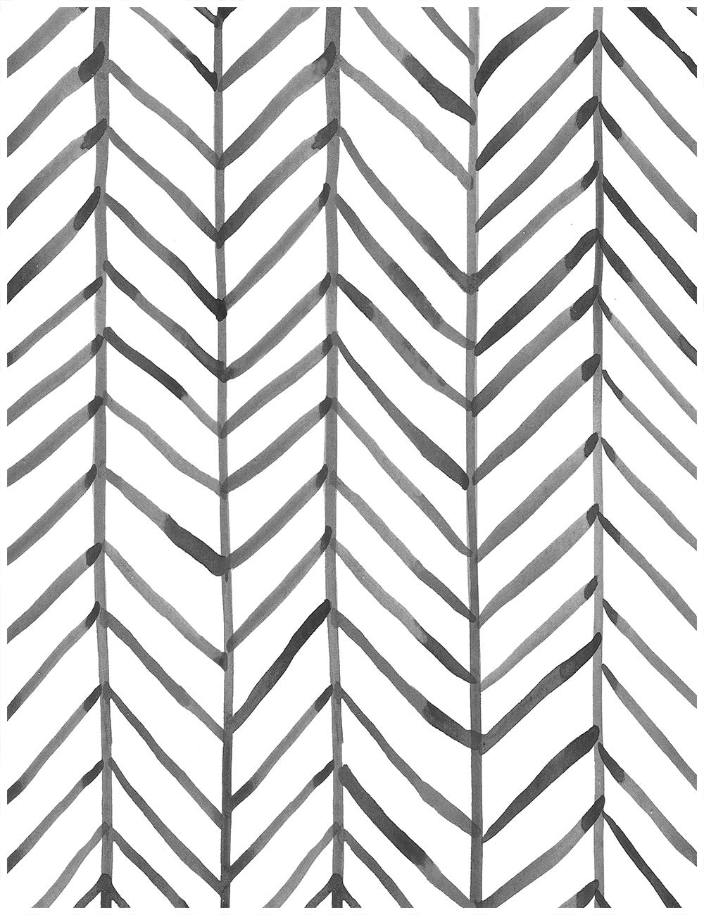 Photo 1 of HaokHome Black and White Wallpaper Peel and Stick Stripe Herringbone Geometric Textured Self Adhesive Contact Paper Removable for Bathroom 17.7in x 9.8ft