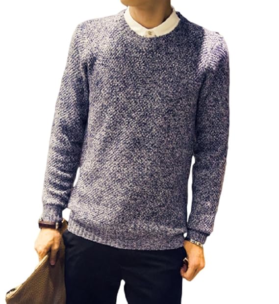 Amazon Spinas スピナス メンズ 秋 冬 ニット セーター メランジ
