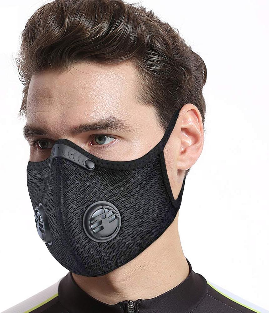 FADACHY Dust_Mask Reusable Face_Mask with Activated Carbon Filter Respirator_Mask for Working Protection, Traveling, Pollen Allergy, Painting Construction, Outdoor Activities and Sport